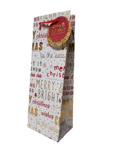 Picture of MERRY & BRIGHT BOTTLE BAG